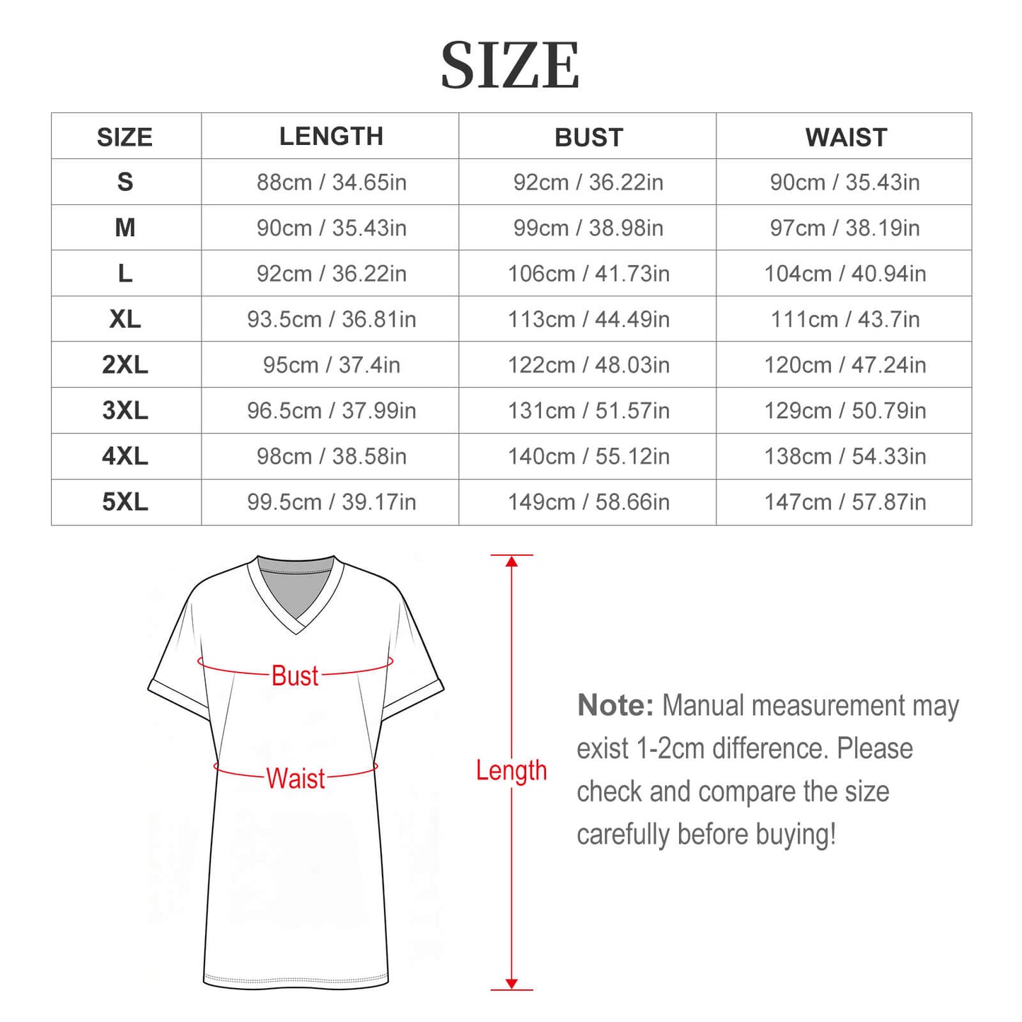 Design Women's Casual V-Neck Dress with Rolled Cuffs