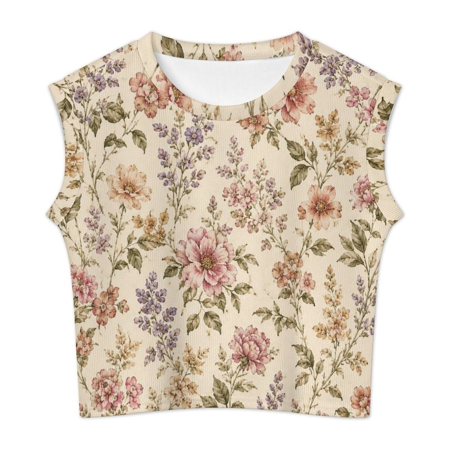 Vintage Floral Knit Top – Lightweight Boutique Blouse – Fast US Shipping
