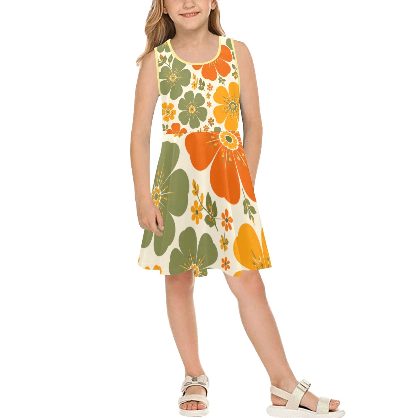 Girls' Sleeveless Sundress (Model D56)