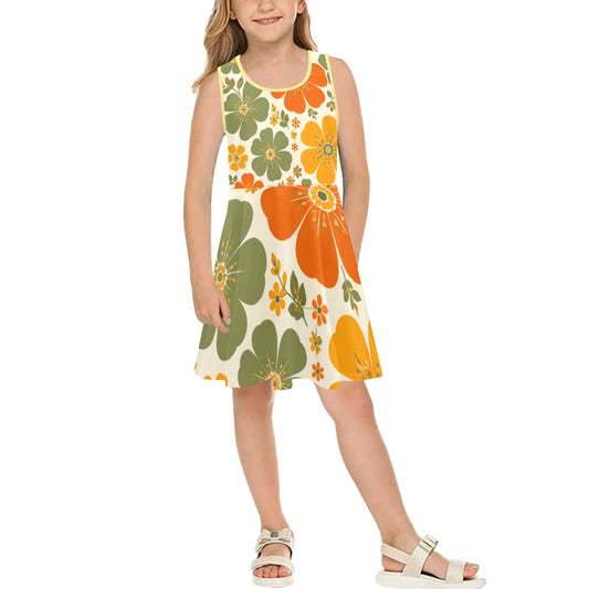 Girls' Sleeveless Sundress (Model D56)