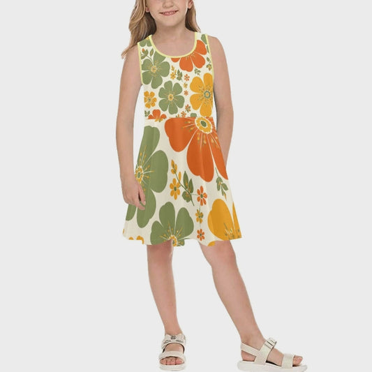 Girls' Sleeveless Sundress (Model D56)