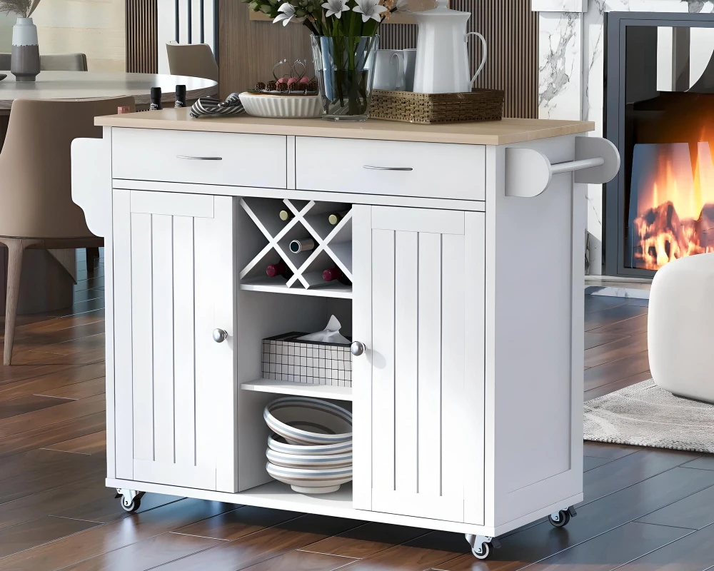 kitchen storage cart with wheels