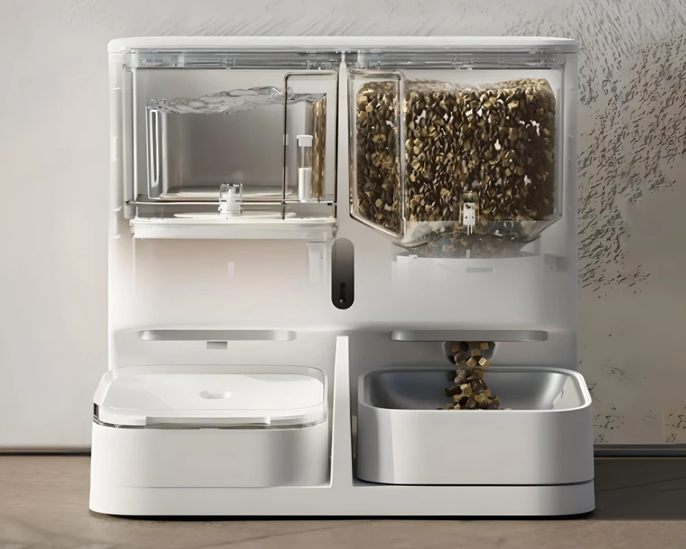automatic pet feeder for two cats